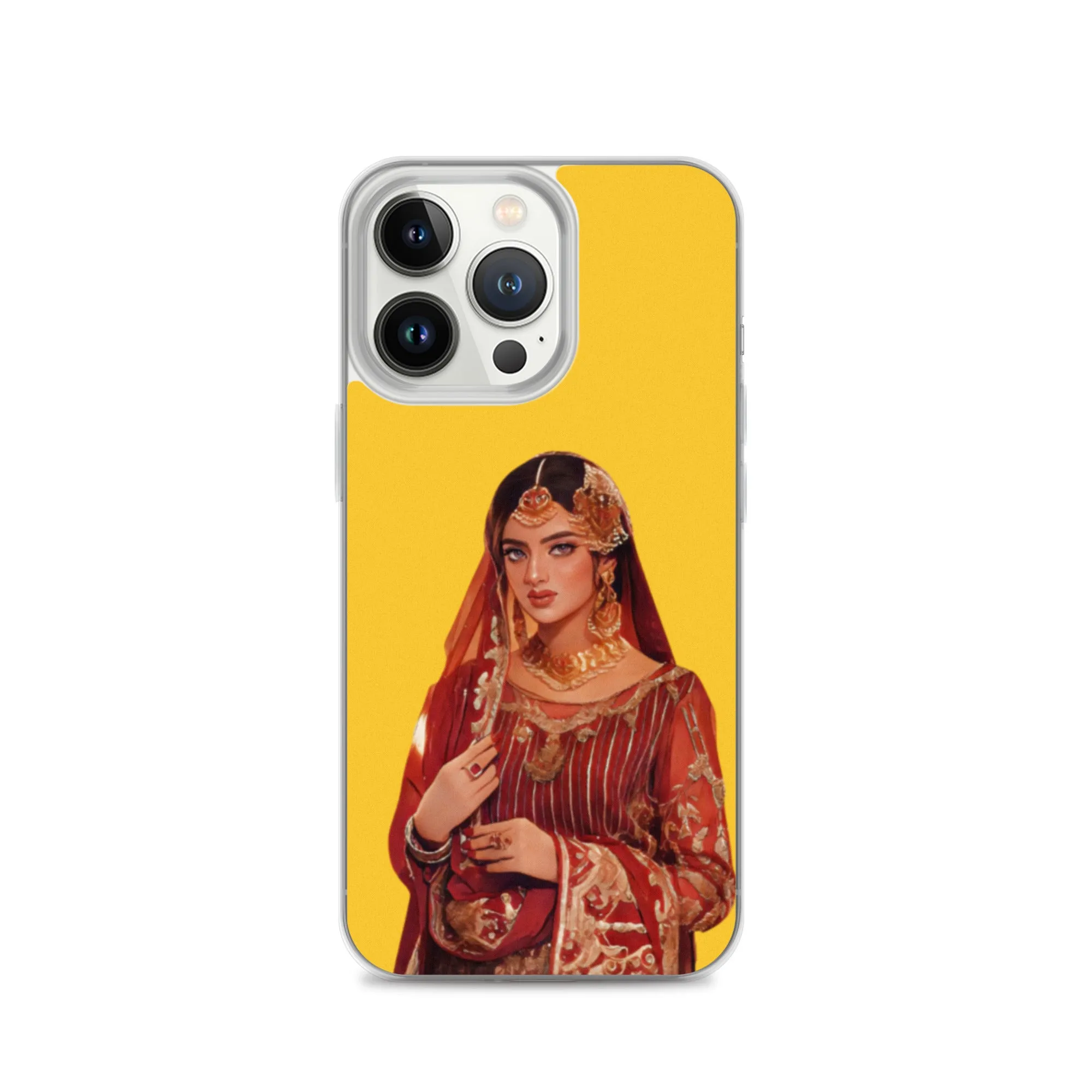 Indian bride illustration iPhone Case