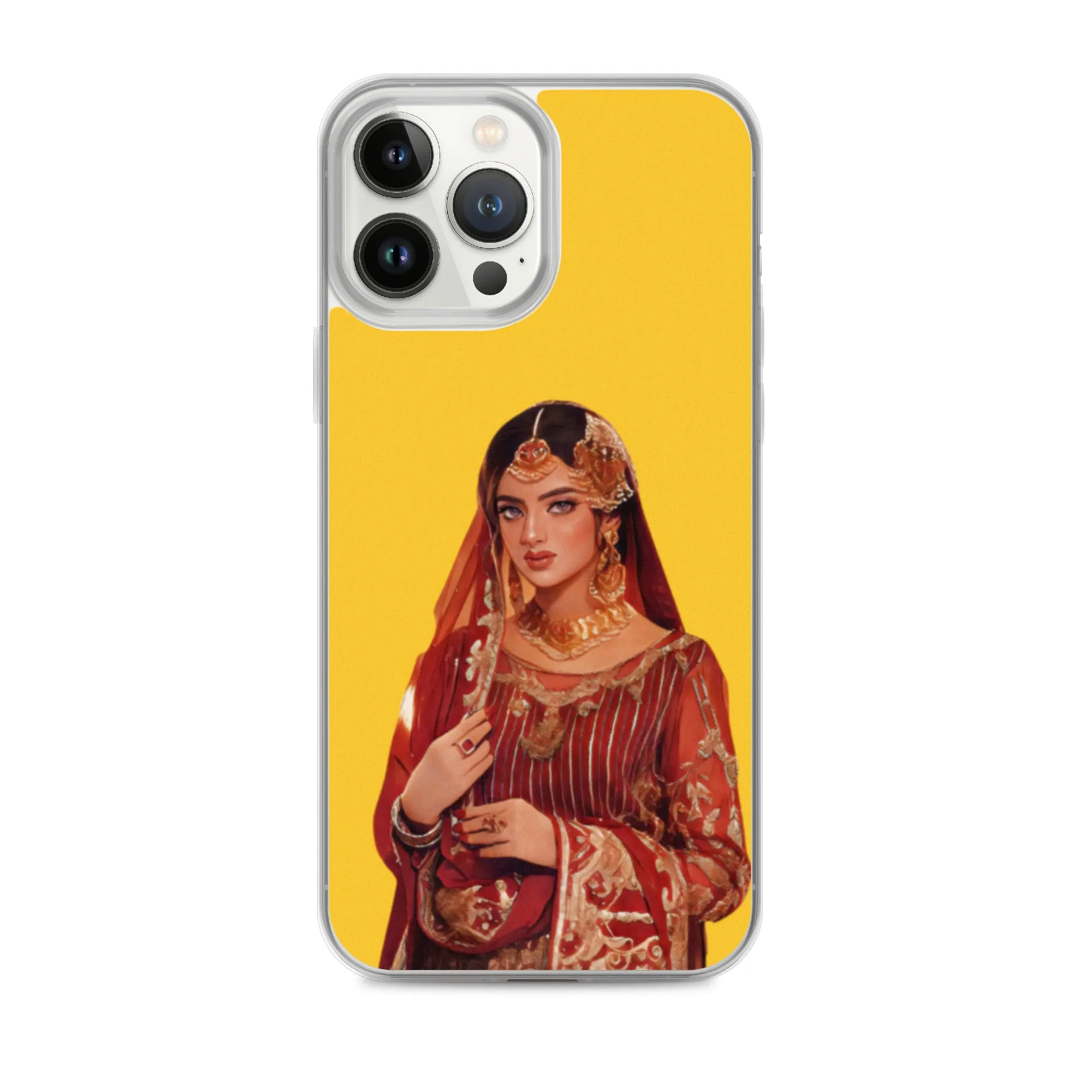 Indian bride illustration iPhone Case