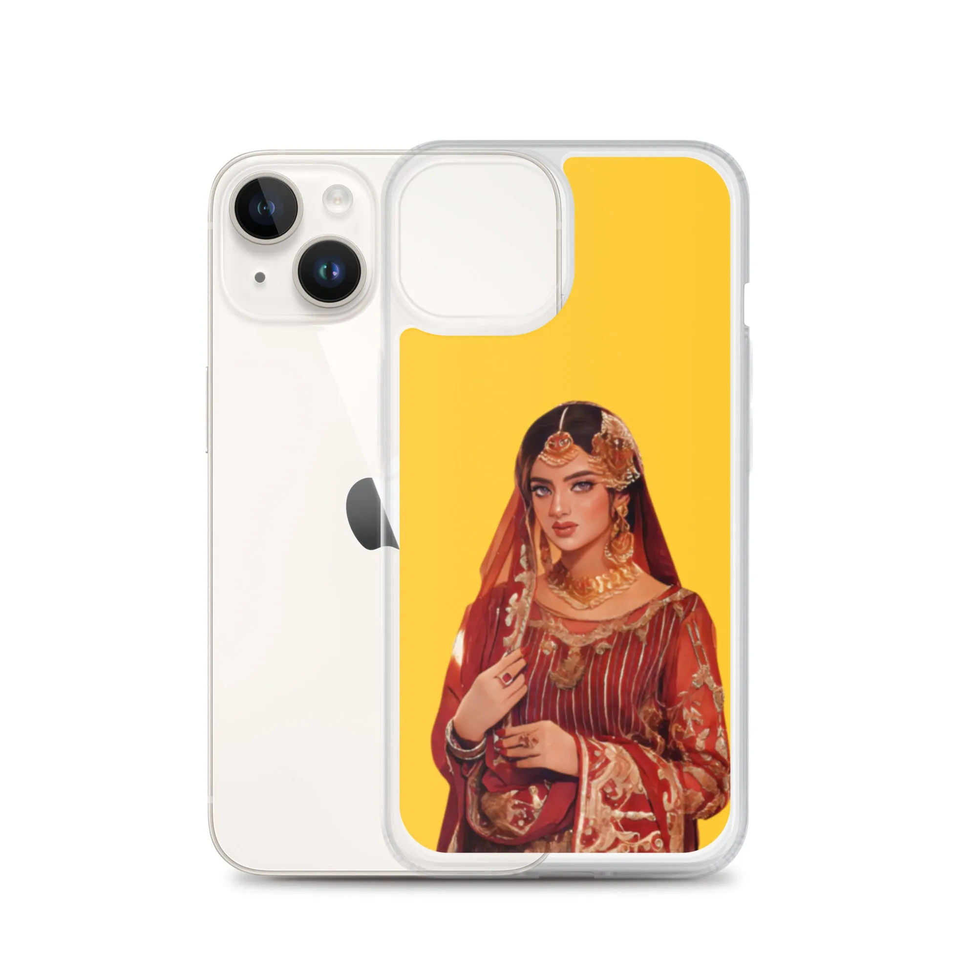 Indian bride illustration iPhone Case