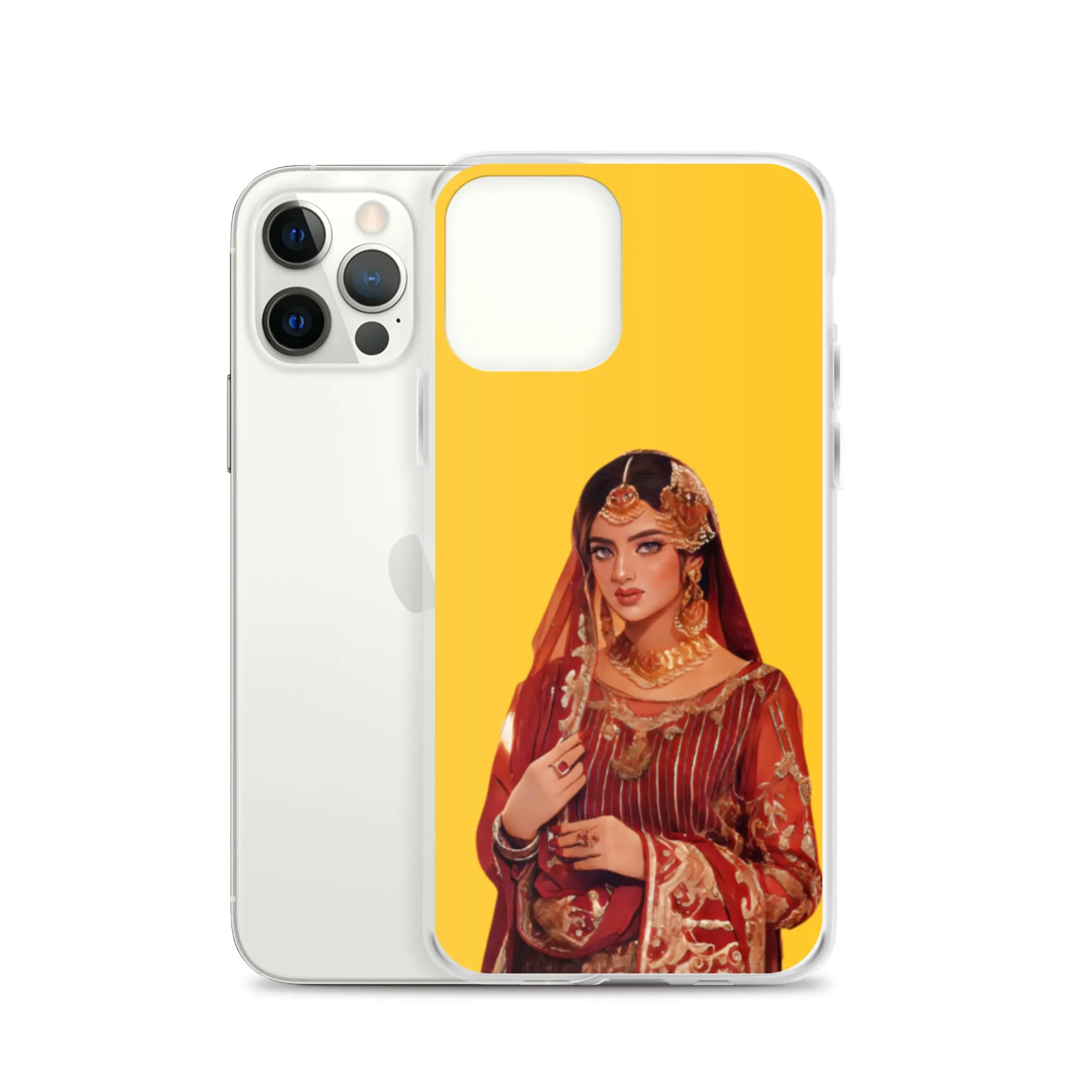 Indian bride illustration iPhone Case