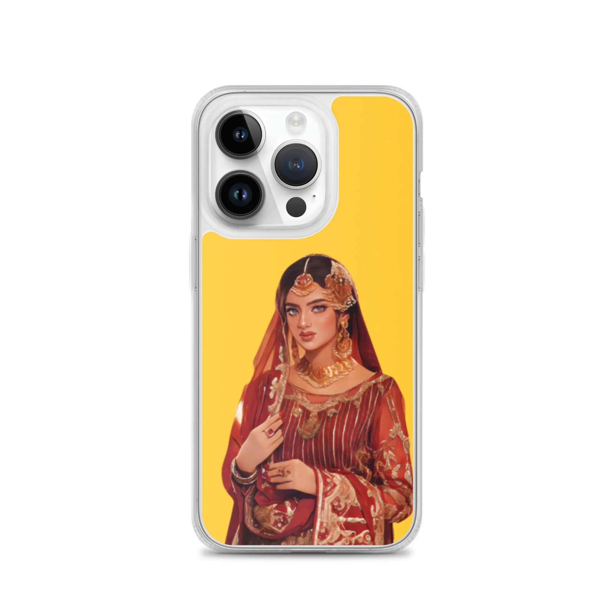 Indian bride illustration iPhone Case