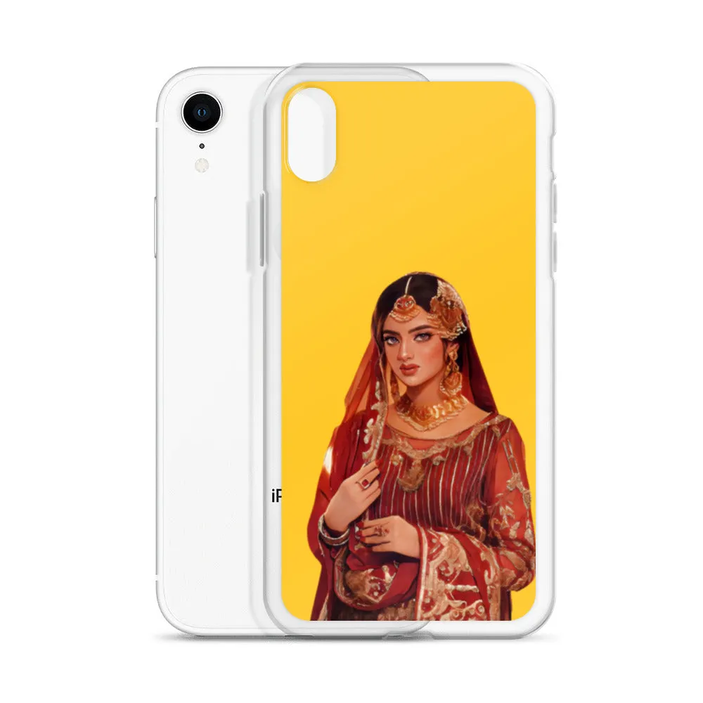 Indian bride illustration iPhone Case