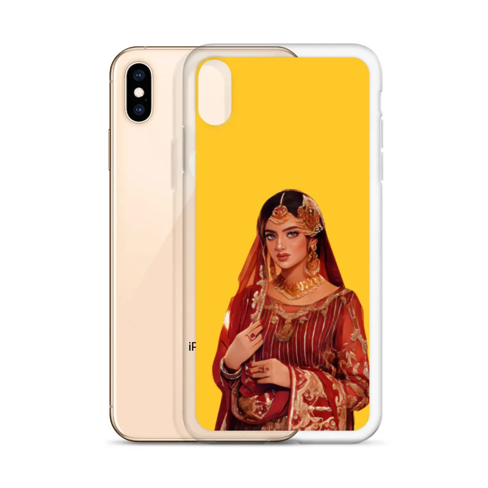 Indian bride illustration iPhone Case