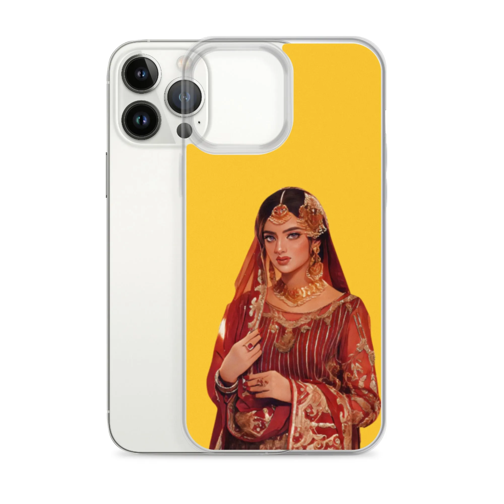 Indian bride illustration iPhone Case