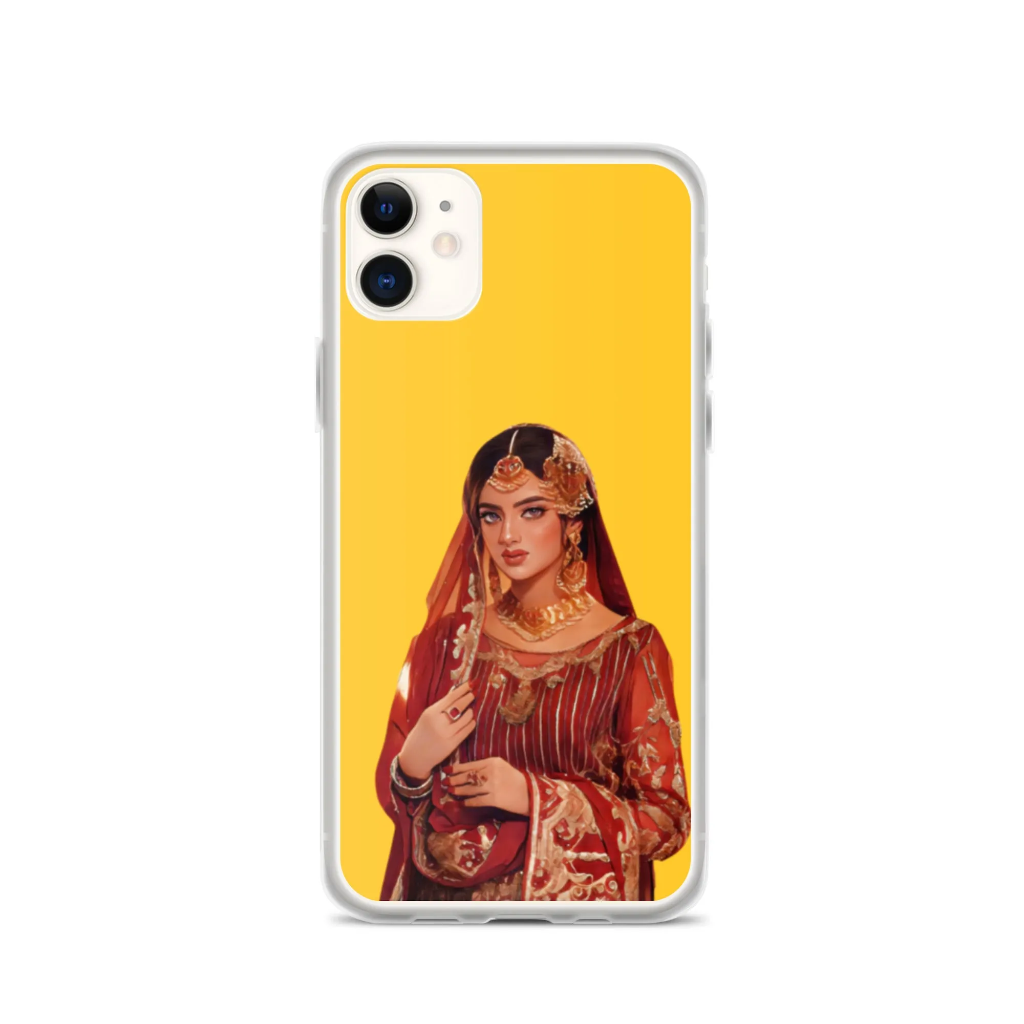 Indian bride illustration iPhone Case