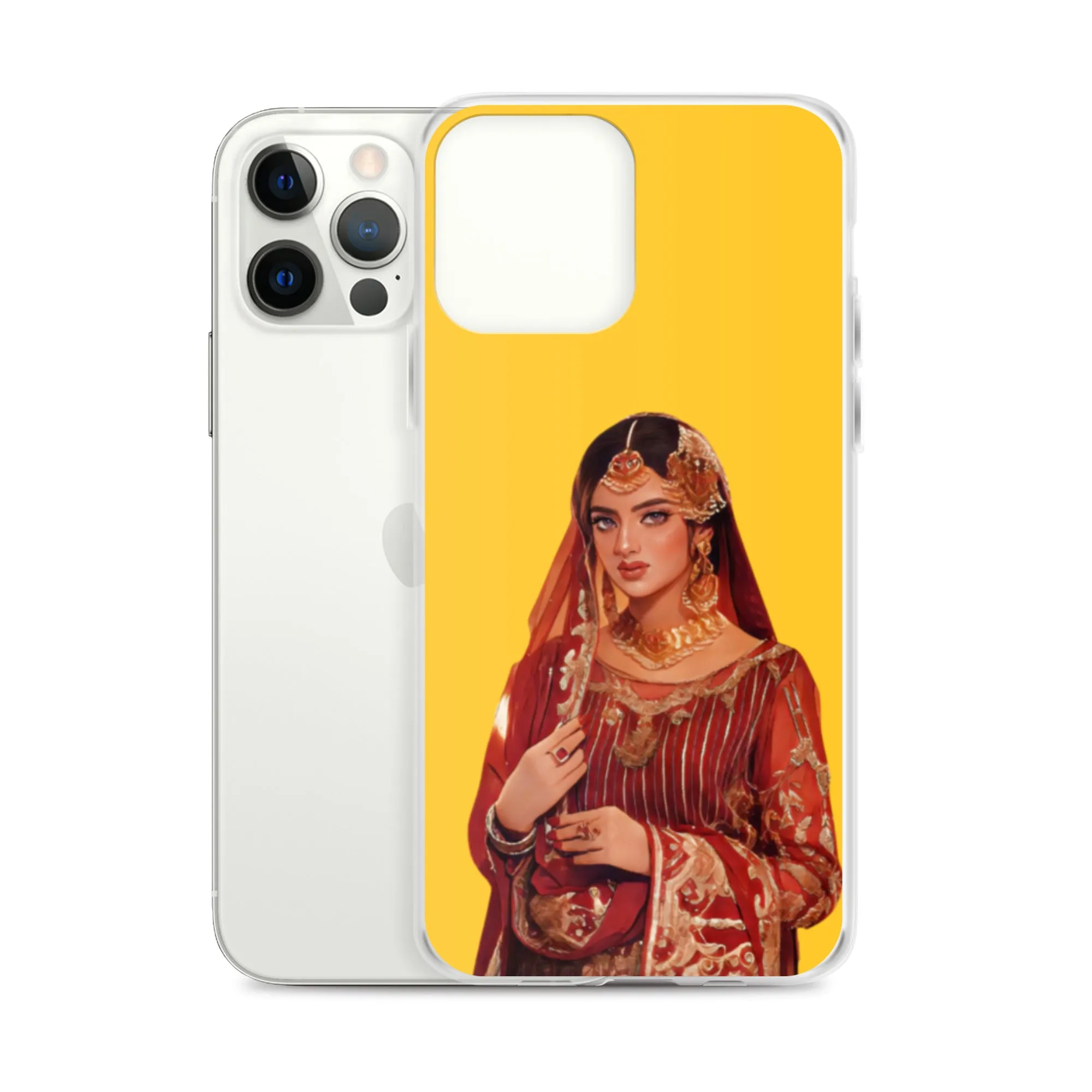 Indian bride illustration iPhone Case