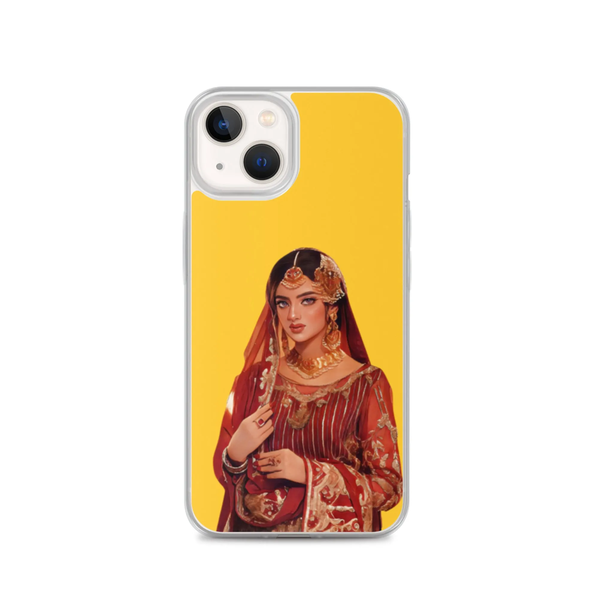 Indian bride illustration iPhone Case