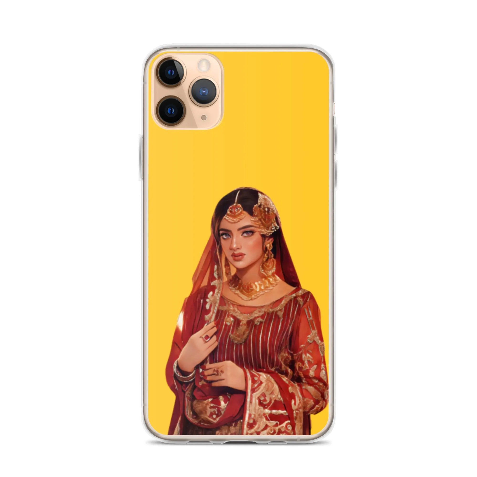 Indian bride illustration iPhone Case