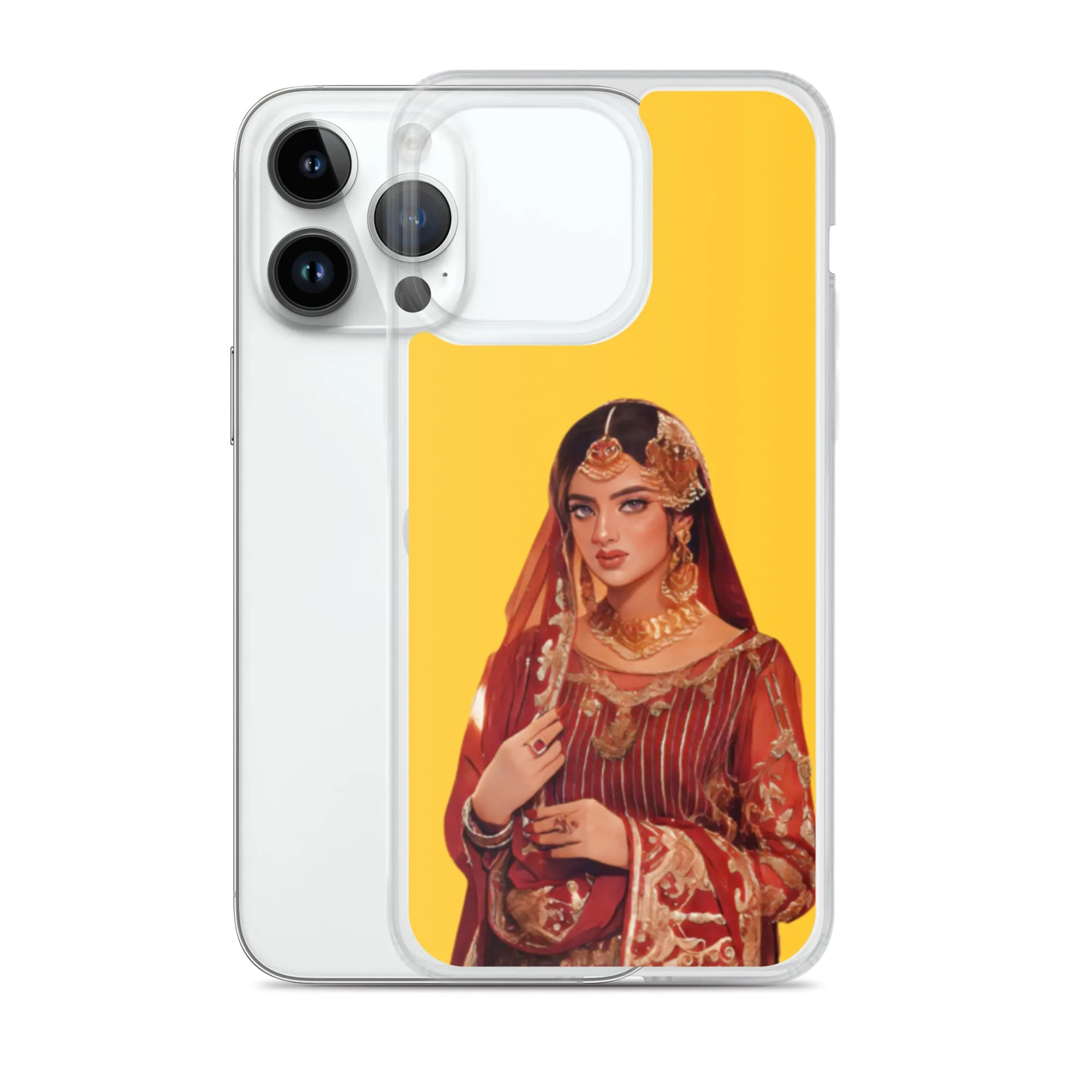 Indian bride illustration iPhone Case