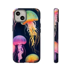 Jellyfish Phone Case, Ocean Aesthetic Case, Tough Cover for Sea Lovers, Unique Gift for Aquatic Enthusiasts, Protective Shell