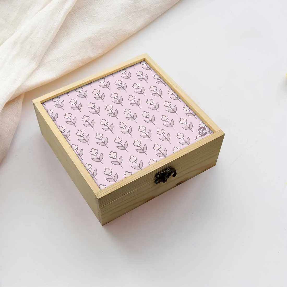 Jewellery Box Makepup Organizer -  Flower Pink Shades