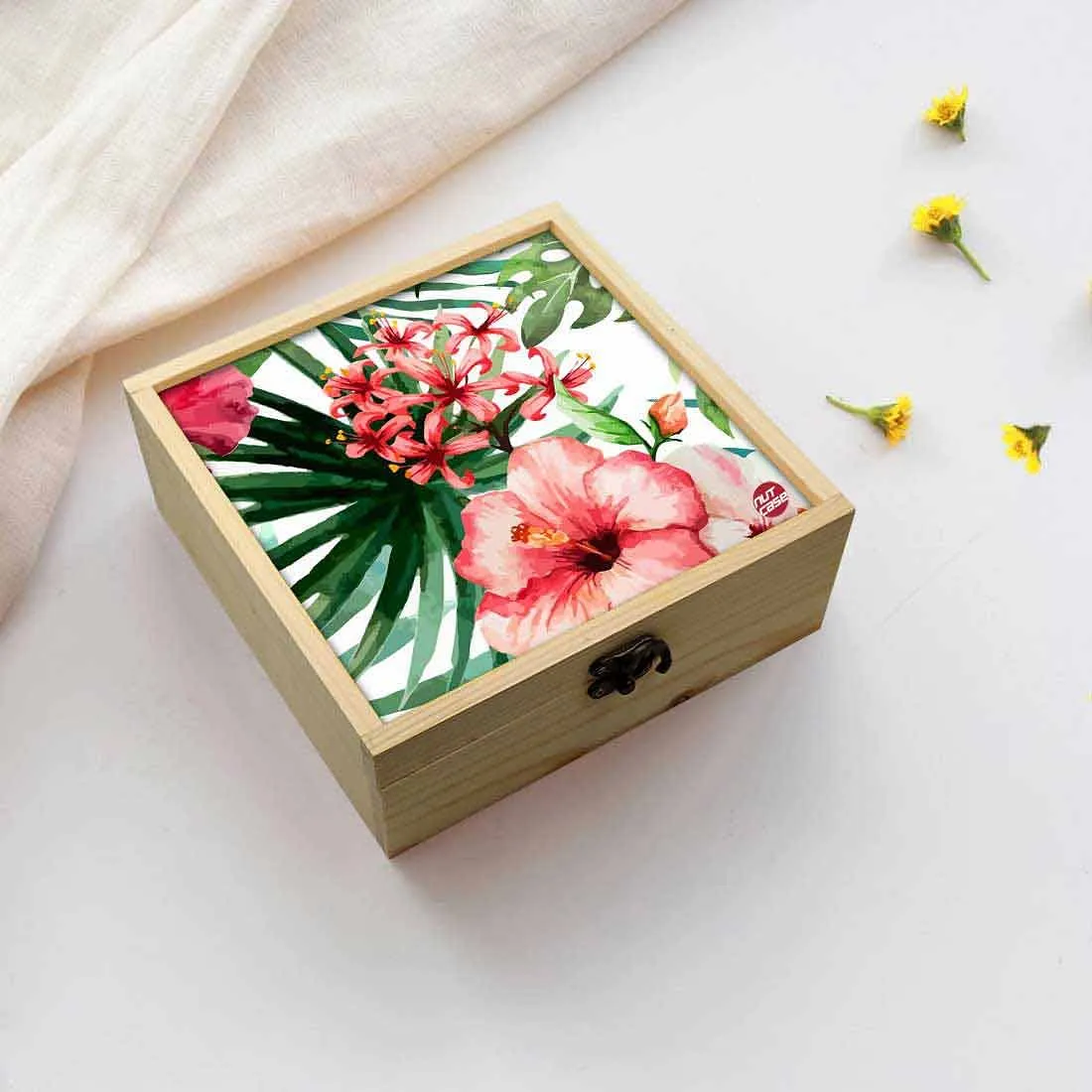 Jewellery Box Makepup Organizer -  Hibiscus