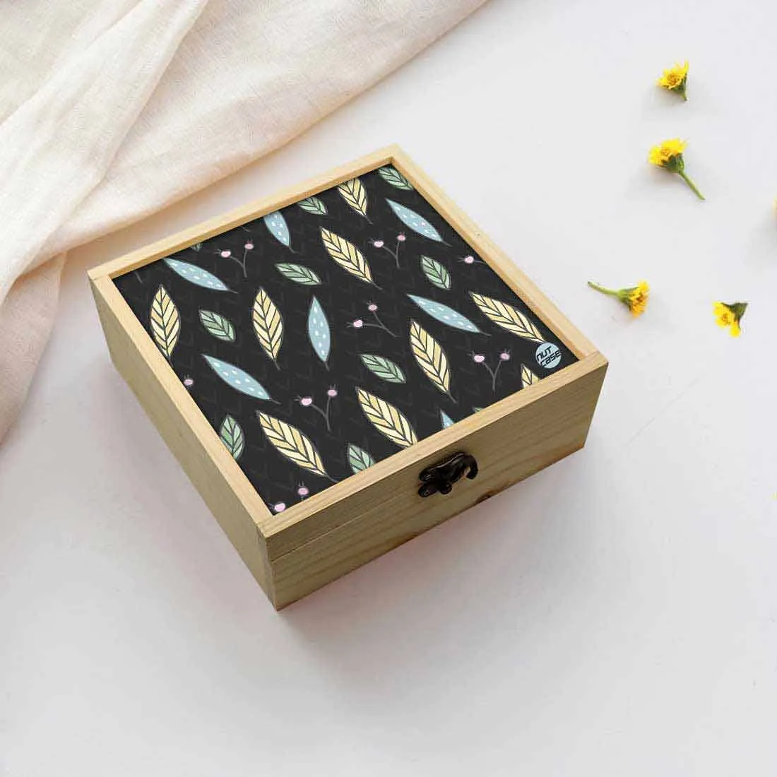 Jewellery Box Makepup Organizer -  Leaves And Petals