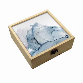 Jewellery Box Wooden Jewelry Organizer -  Gray Ink Watercolor