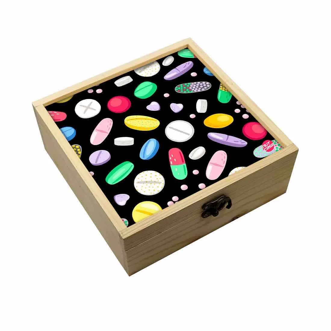 Jewellery Box Wooden Jewelry Organizer -  Pills