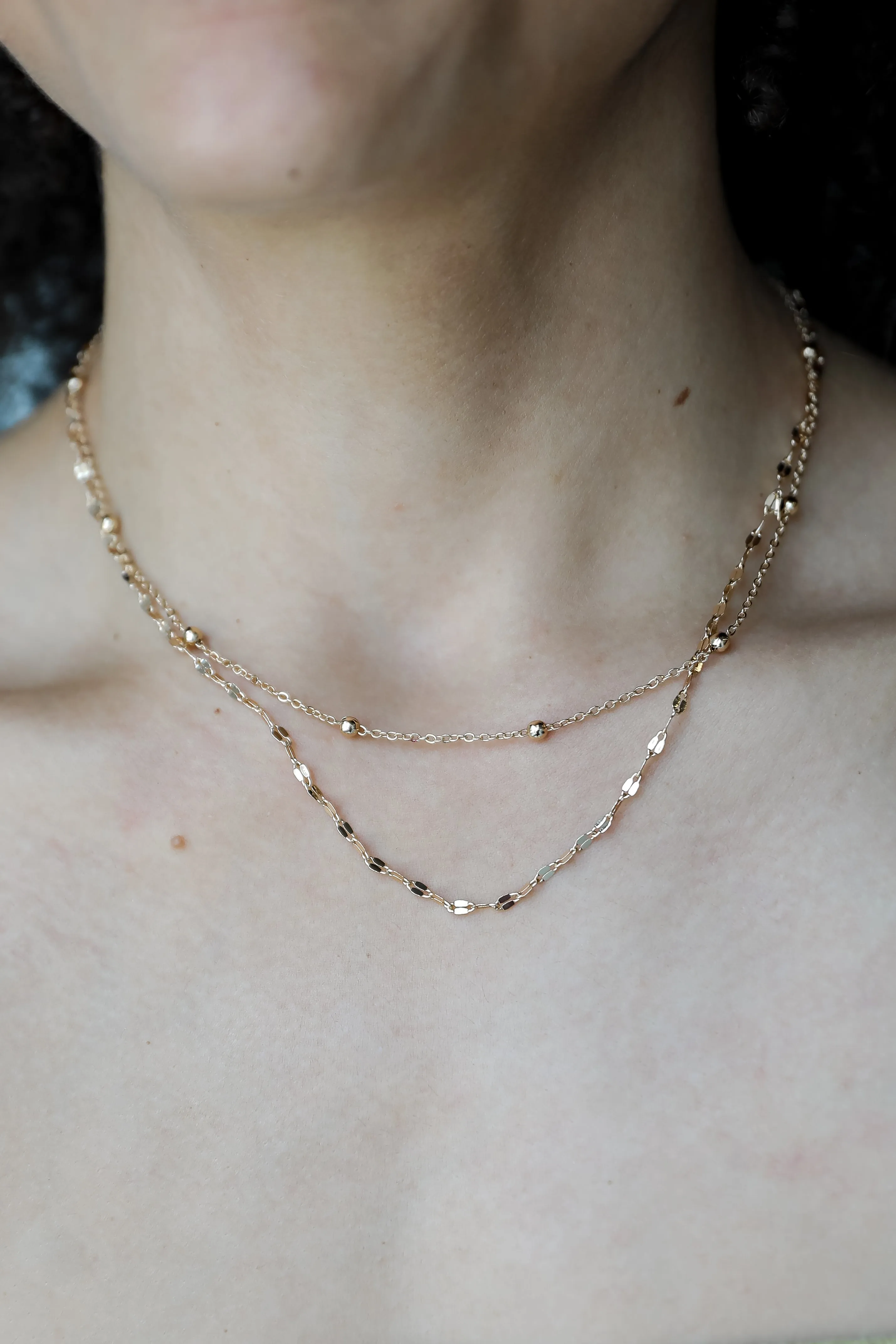 Jodie Gold Layered Chain Necklace