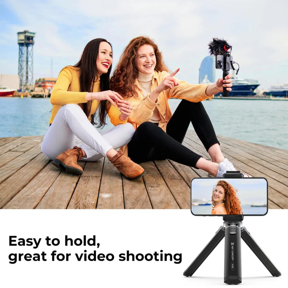 K&F Concept MS06 5" 2-Stop Adjustable Compact Tripod Grip with 1/4" Attachment Thread for Digital Camera, Mobile Phone Clip Holder, Video Fill Light, Webcam, Camcorder, Gimbal Stabilizer, GoPro Hero, Insta360, DJI Osmo | KF09-131