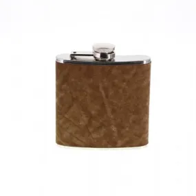 Kangaroo Leather Covered Hip Flask