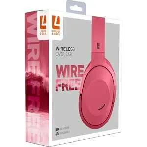 Liquid Ears Wireless Over-Ear Headphones - White/ Blue/ Pink