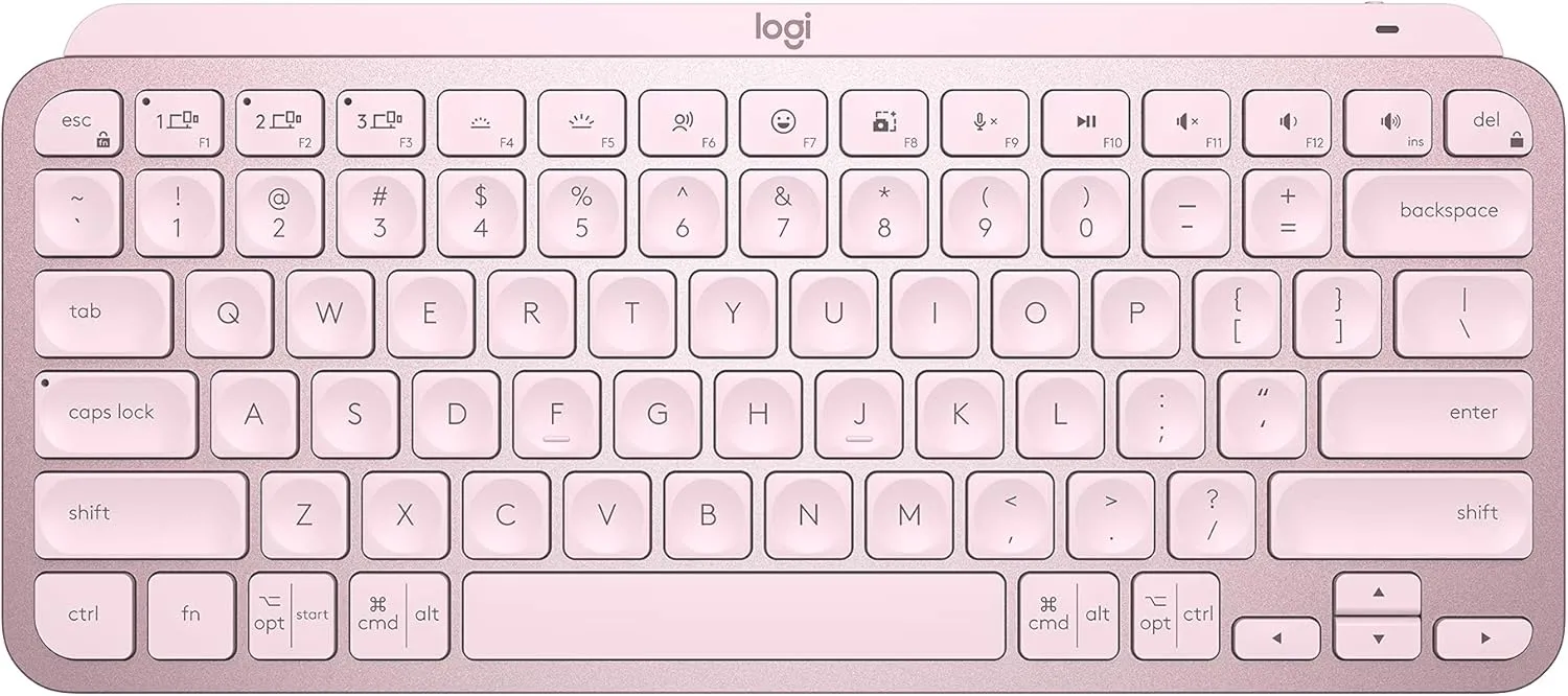 Logitech MX KEYS Mini 智能無線鍵盤 (English Version) - Rose Pink 玫瑰粉色 920-010507 原裝行貨