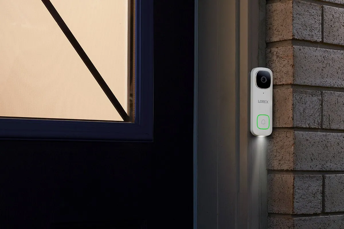 Lorex Smart Home Security Center with 2K Wire-Free Cameras, 2K Doorbell and Range Extender