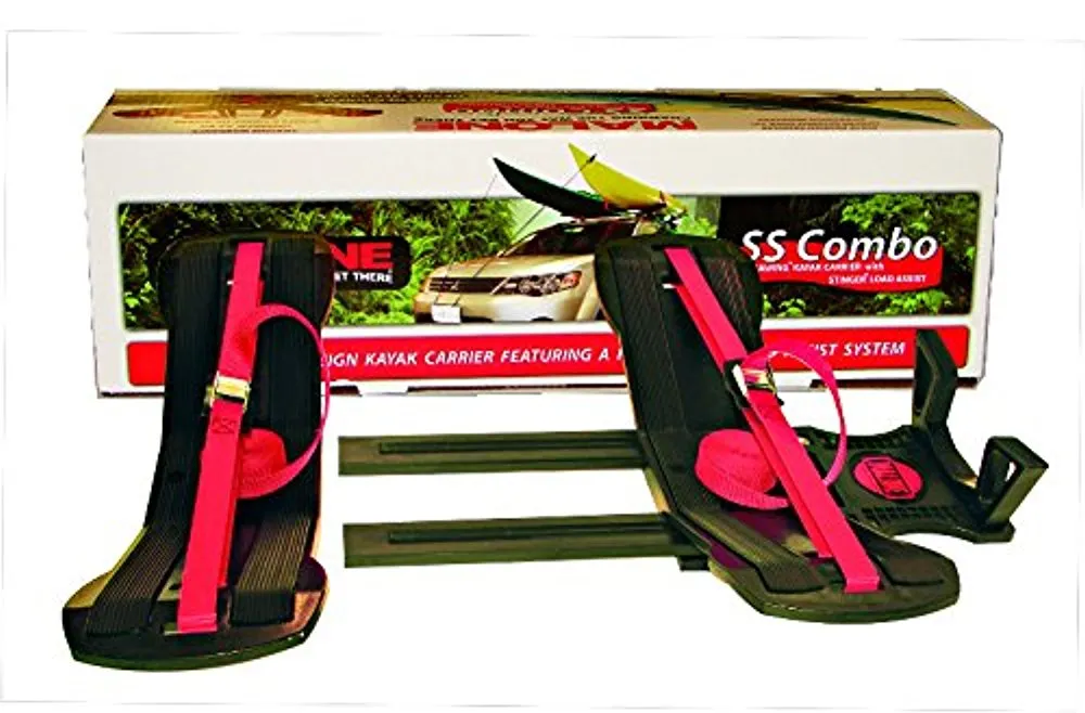 Malone SeaWing Stinger Combo Kayak Carrier, Black,Red, 24" x 10.5" x 4" -  with Load Assist - Open Box  - (Without Original Box)