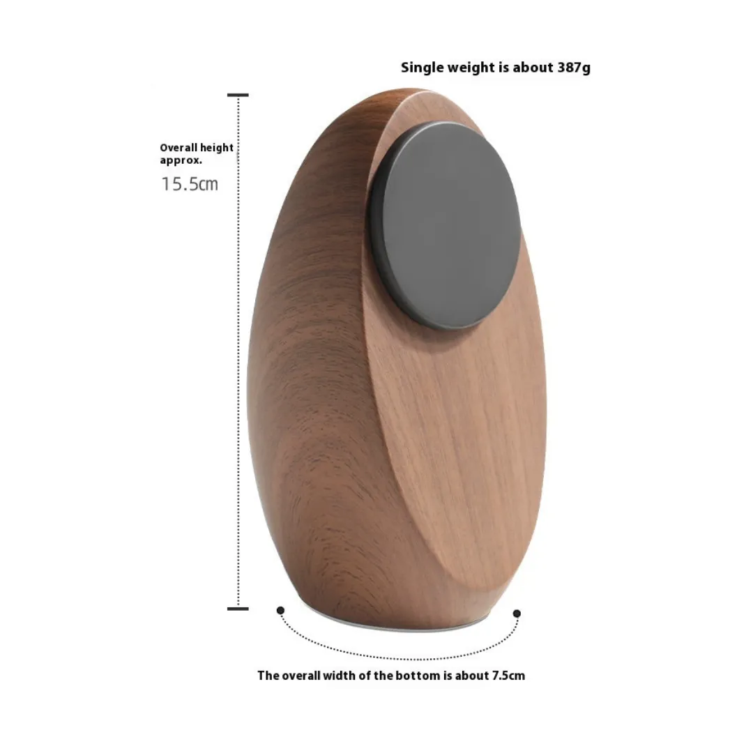 Minimalist Oval Walnut MagSafe Charger