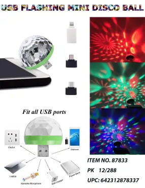 MOBILE USB FLASHING DISCO BALL