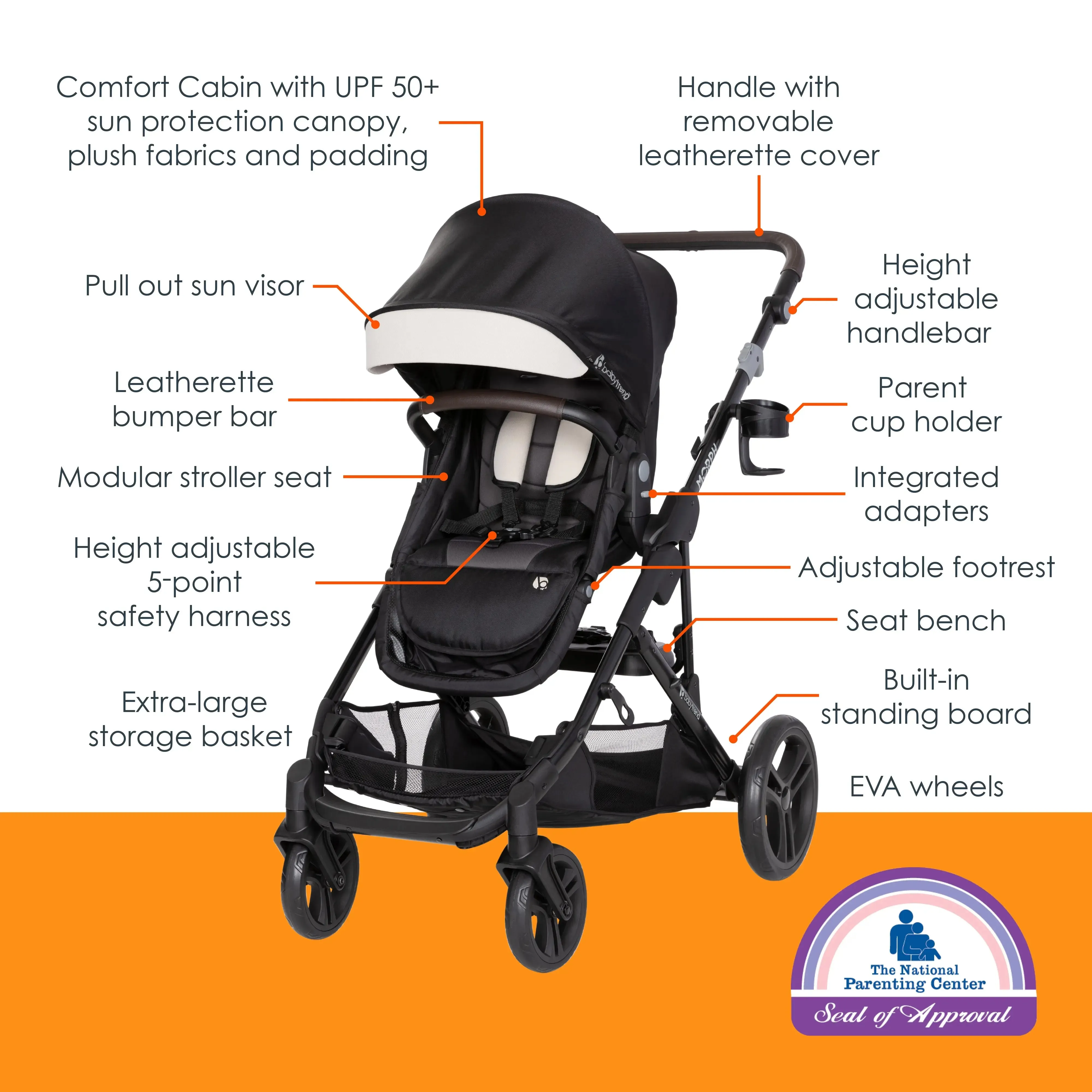 Morph Single to Double Modular Stroller Travel System with EZ-Lift™ PLUS Infant Car Seat - Madrid Tan (Target Exclusive)