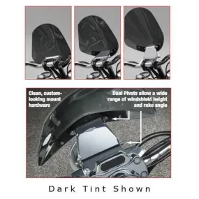 National Cycle N2704 Gladiator Light Tint with Chrome Mounts Windshield for Harley Davidson XL models