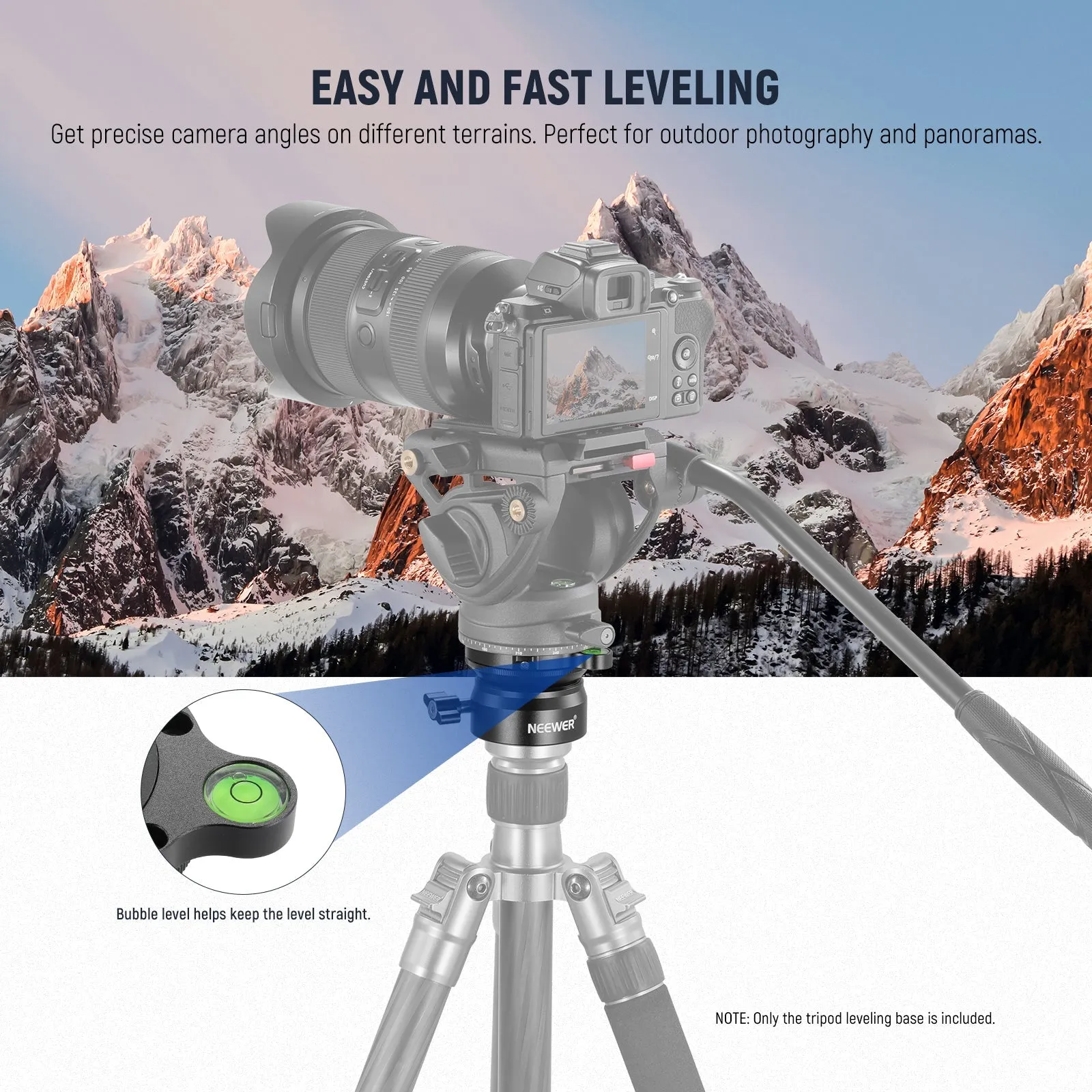 NEEWER GM15 Tripod Leveling Base (ø60mm) Camera Leveler