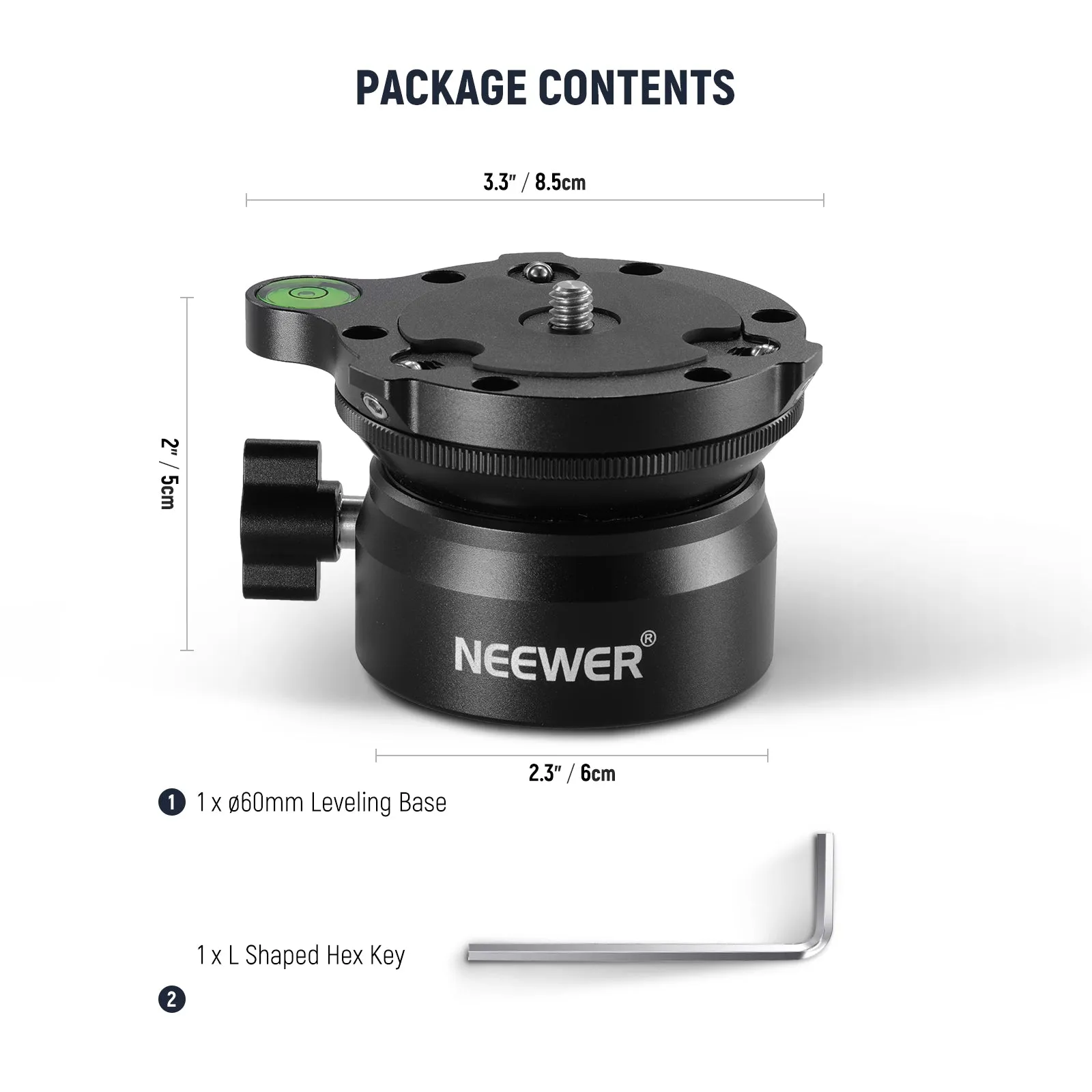 NEEWER GM15 Tripod Leveling Base (ø60mm) Camera Leveler