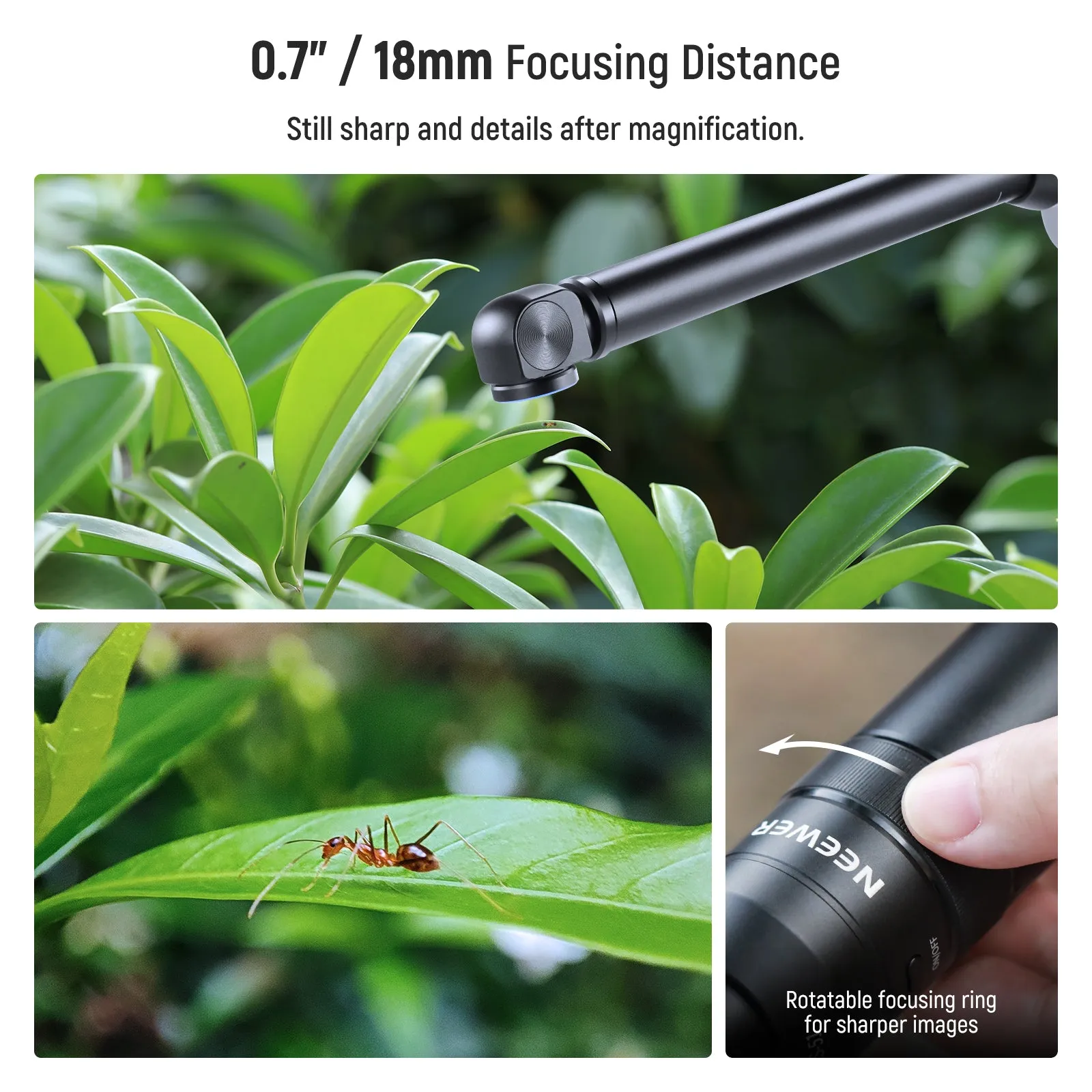 NEEWER LS-51 18mm 2x Macro Probe Lens with 17mm Thread