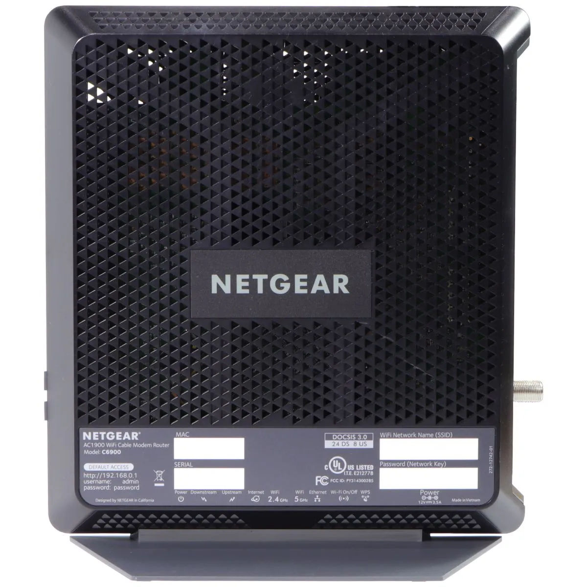 NETGEAR Nighthawk C6900-100NAS Dual Band AC1900 Cable Modem Router