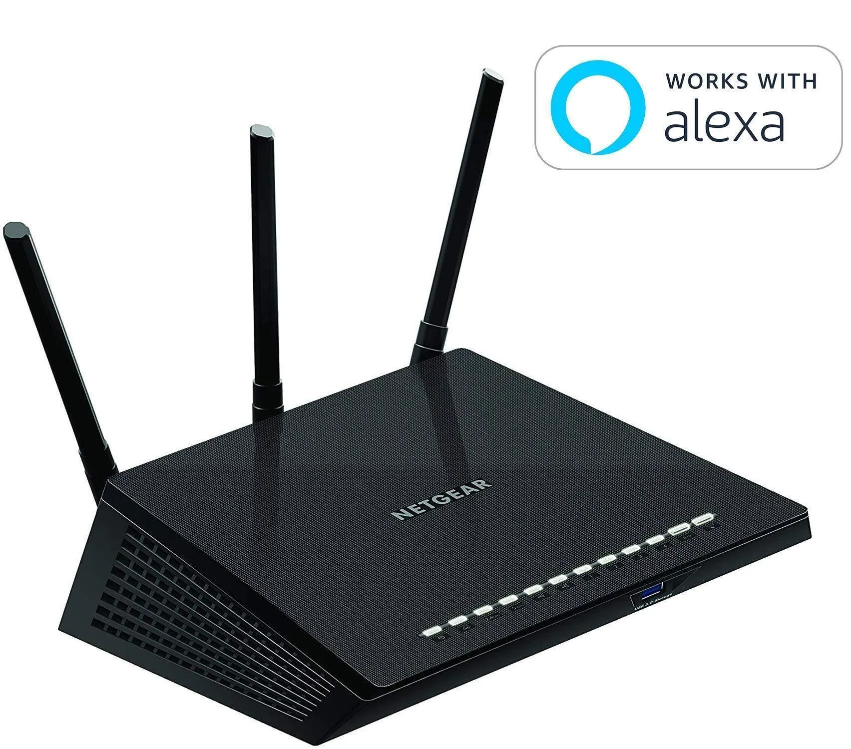 NETGEAR Smart WiFi Router with Dual Band Gigabit for Amazon Echo/Alexa - AC1750 (R6400-100NAS)