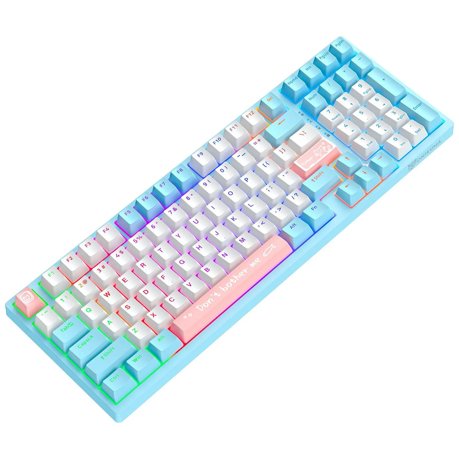 New ONIKUMA G38 Three Color Wired Mechanical Keyboard, 98 Keys Gamer For PC Laptop