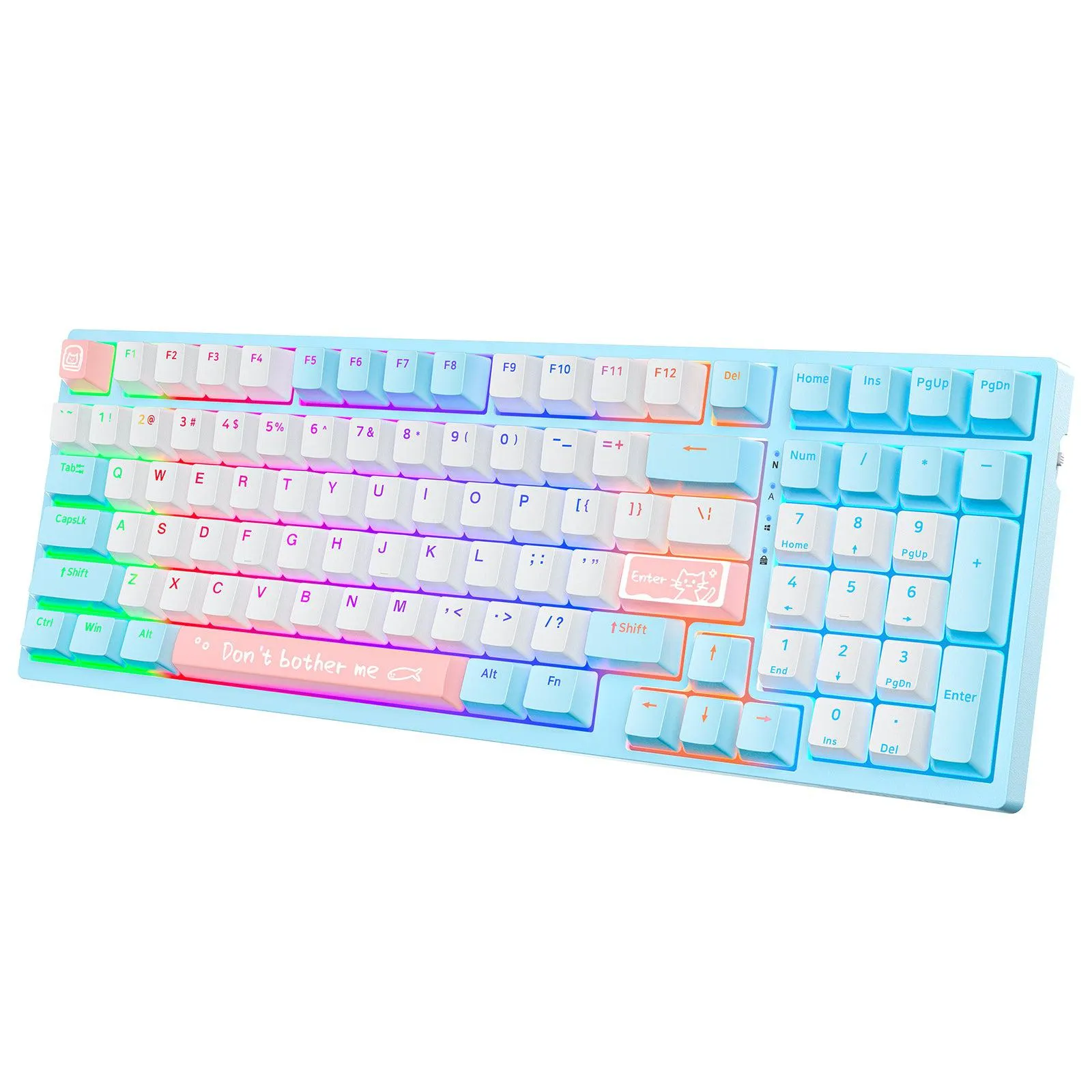 New ONIKUMA G38 Three Color Wired Mechanical Keyboard, 98 Keys Gamer For PC Laptop