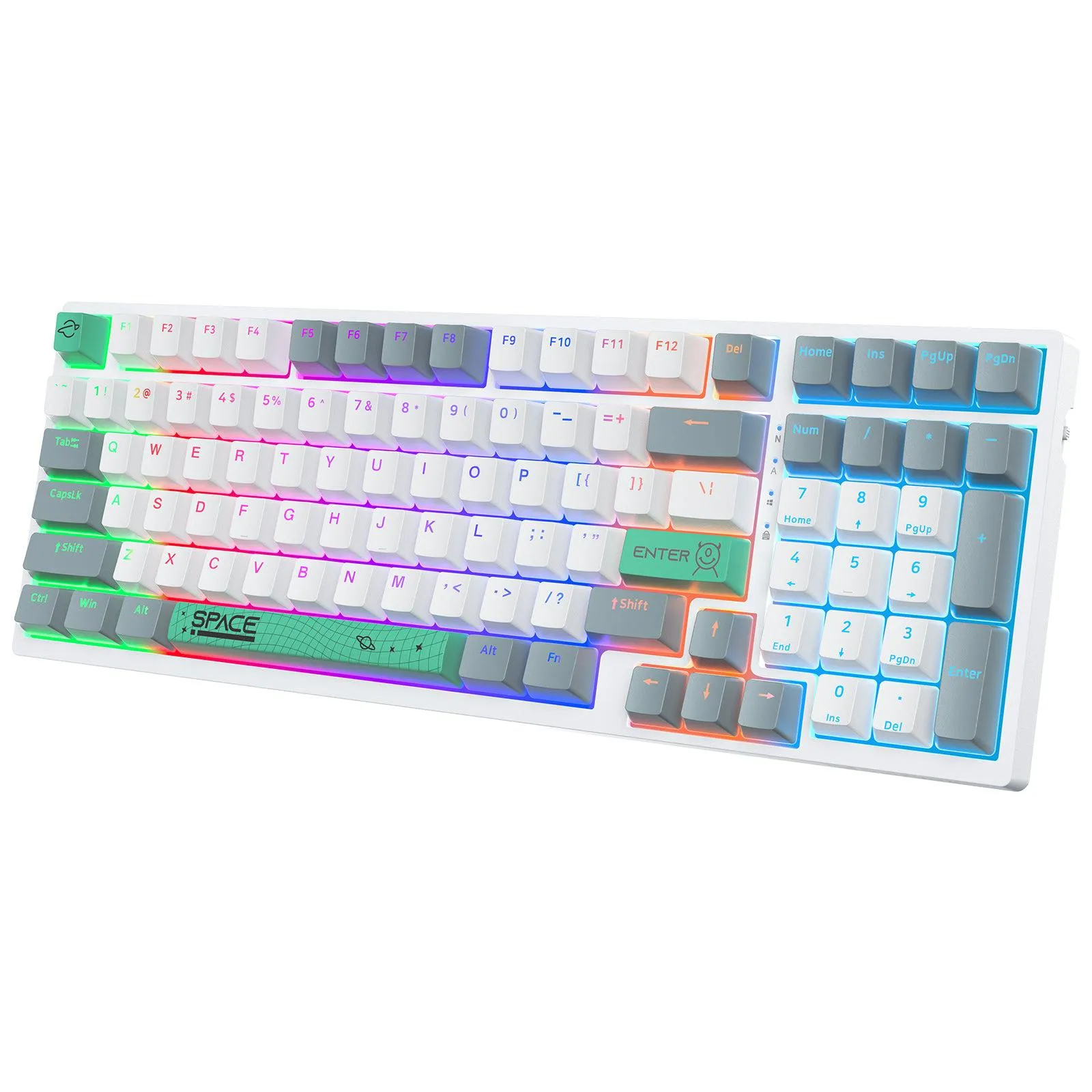 New ONIKUMA G38 Three Color Wired Mechanical Keyboard, 98 Keys Gamer For PC Laptop