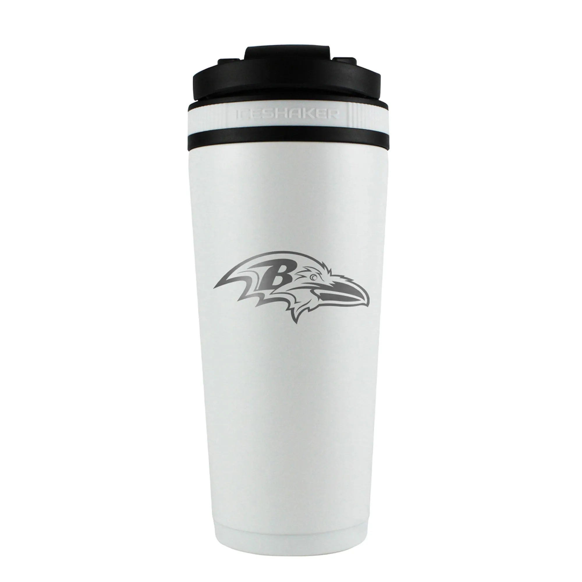 Officially Licensed Baltimore Ravens 26oz Ice Shaker - White