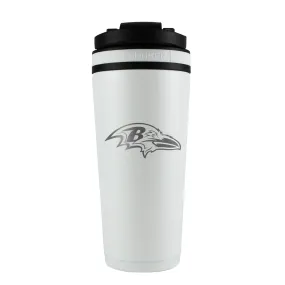 Officially Licensed Baltimore Ravens 26oz Ice Shaker - White