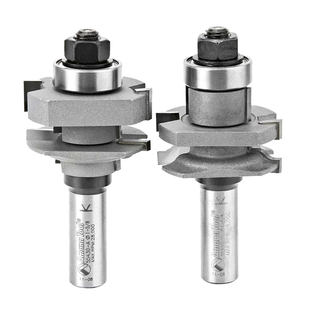 Ogee Stile & Rail Router Bit Set | 1 5⁄8 Dia x 1 1⁄16 x 1⁄4 Radius x 1⁄2" Shank | 55430 | 738685554302