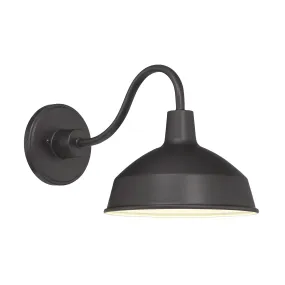 Open Box Asher Medium Outdoor Wall Light, Black