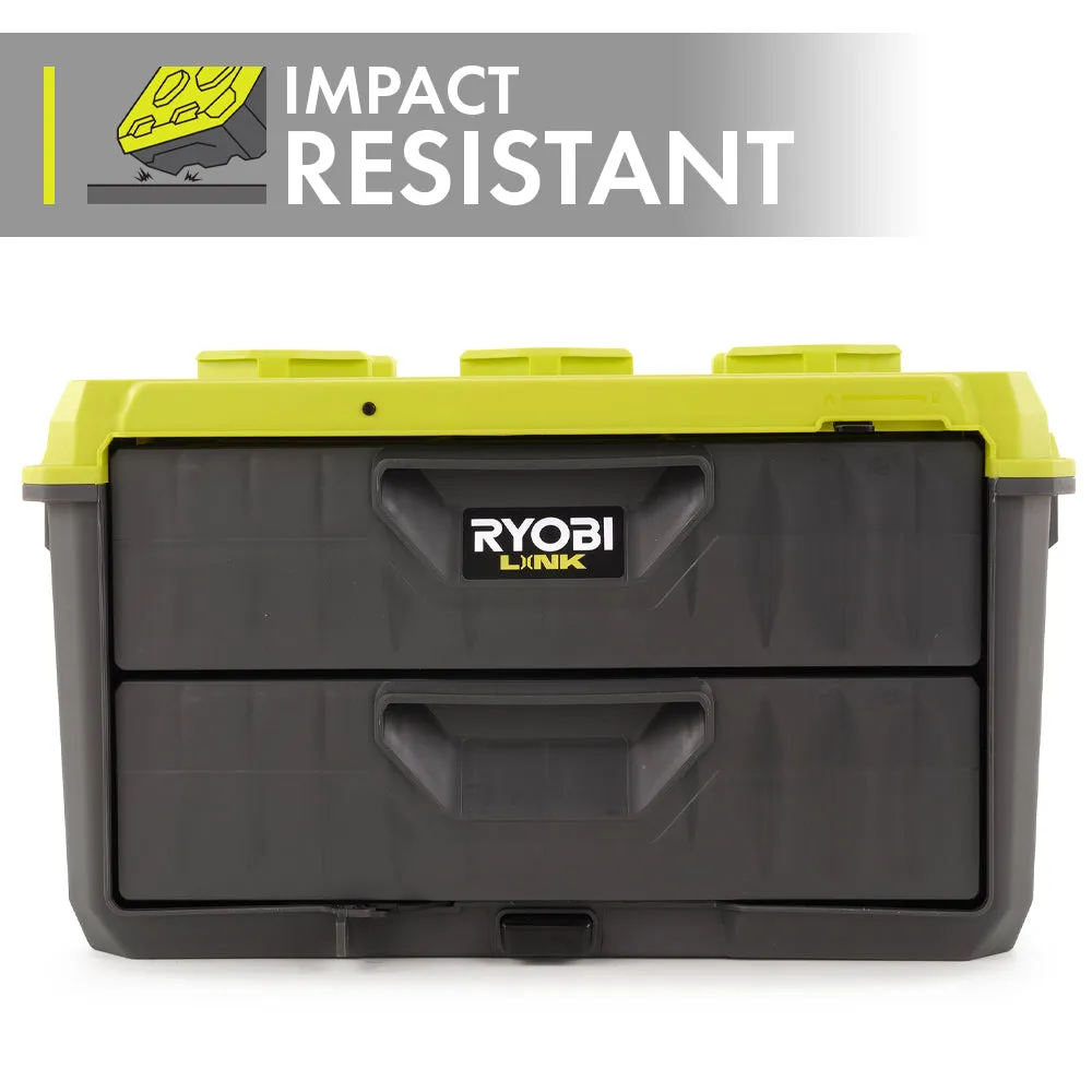 Open Box -  RYOBI LINK 2 Drawer Tool Box