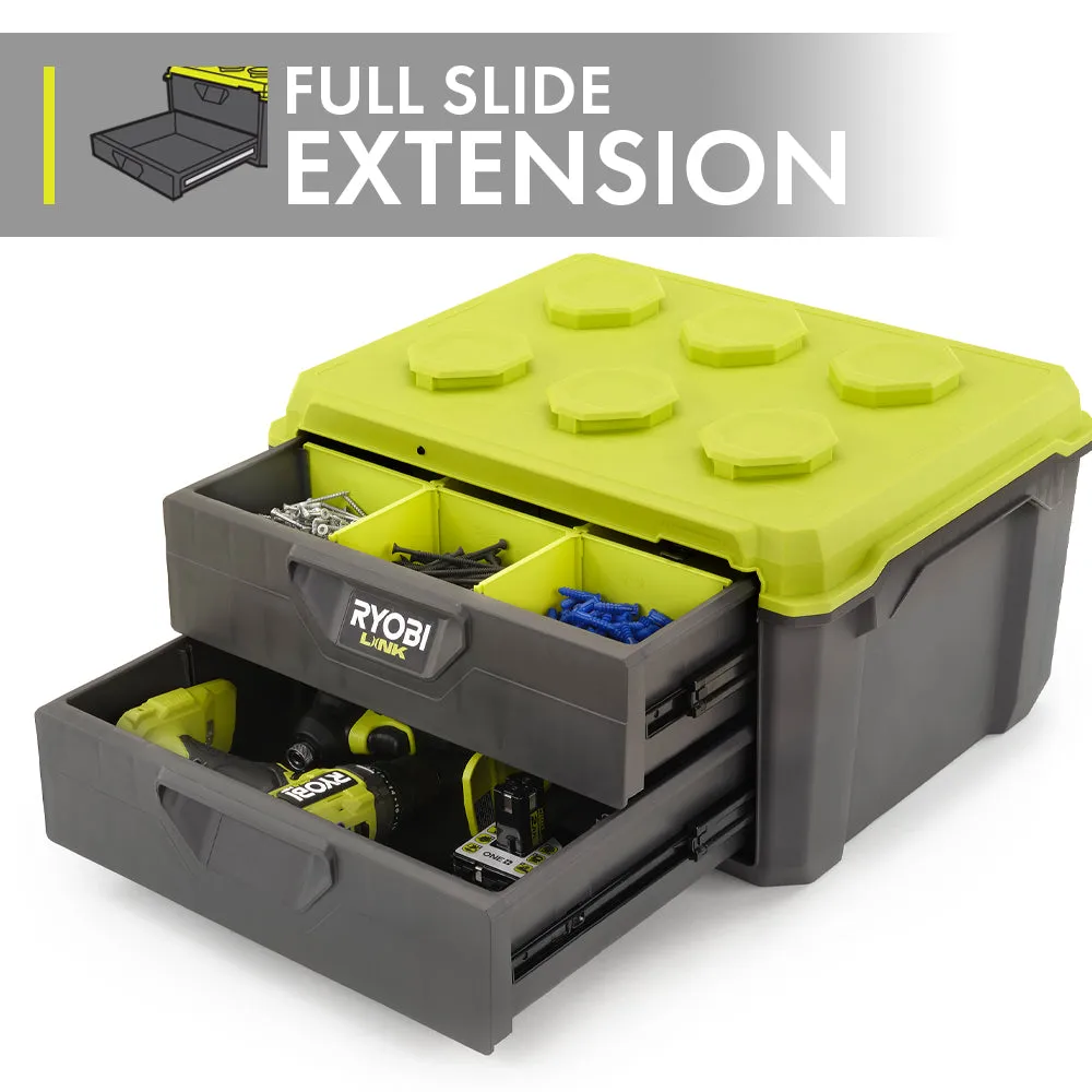 Open Box -  RYOBI LINK 2 Drawer Tool Box