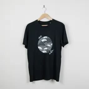 Organic Adult T Shirt | Wave Black