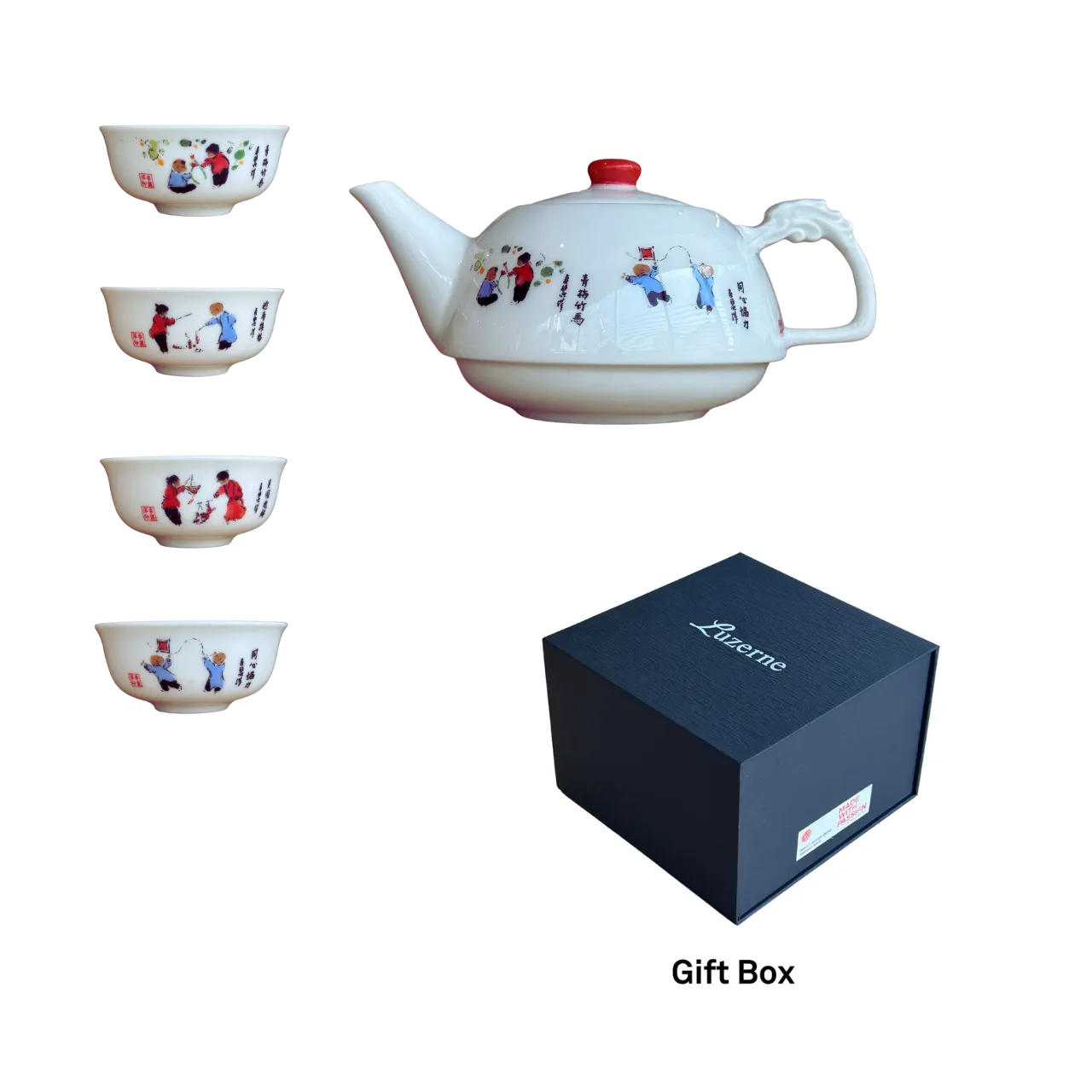 Oriental Tea Set in Gift Box - Set of 5 Limited Edition