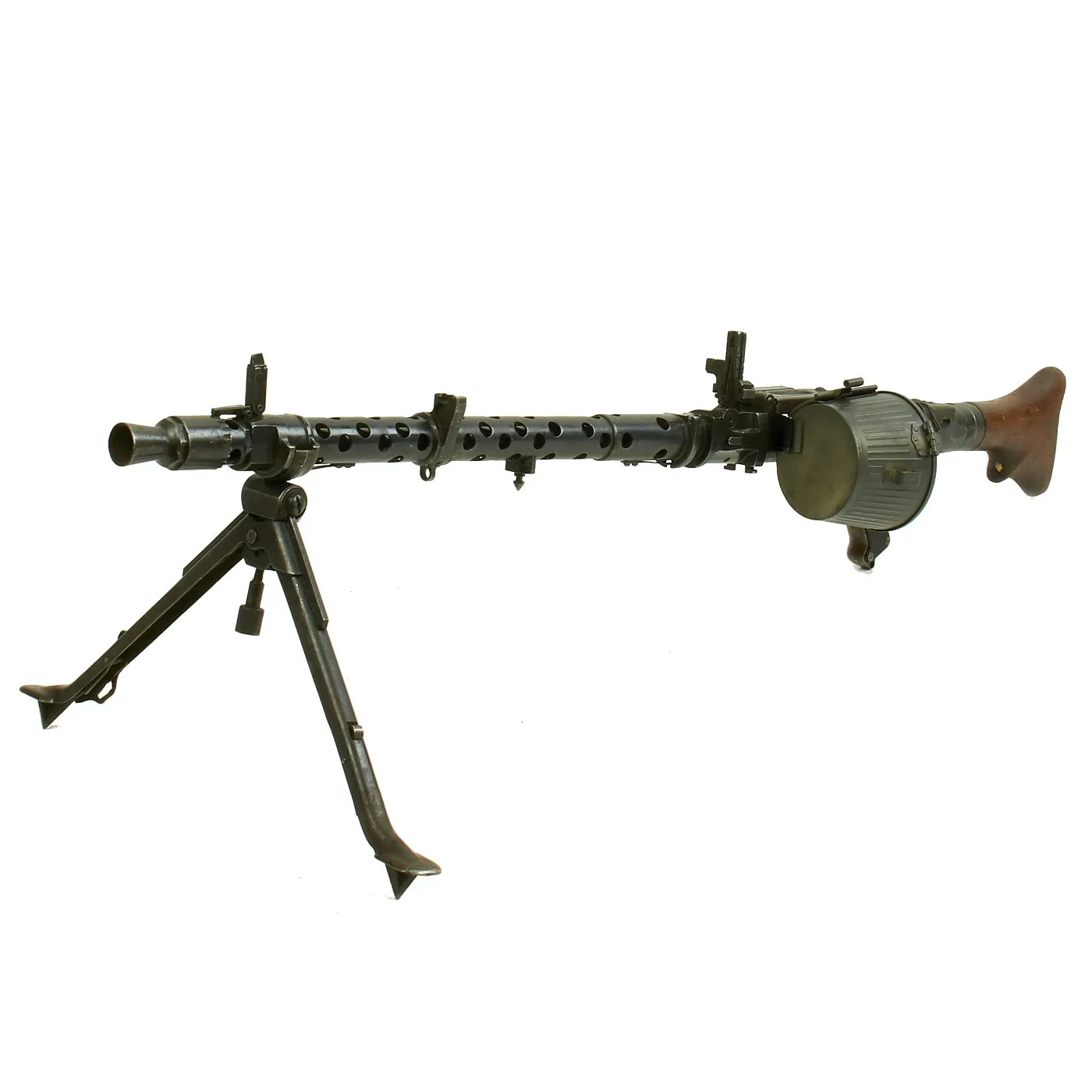 Original German WWII MG 34 Display Machine Gun with Basket Carrier - marked dfb 41