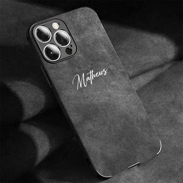 Personalised Name Luxury Soft Leather Case (For iPhone)