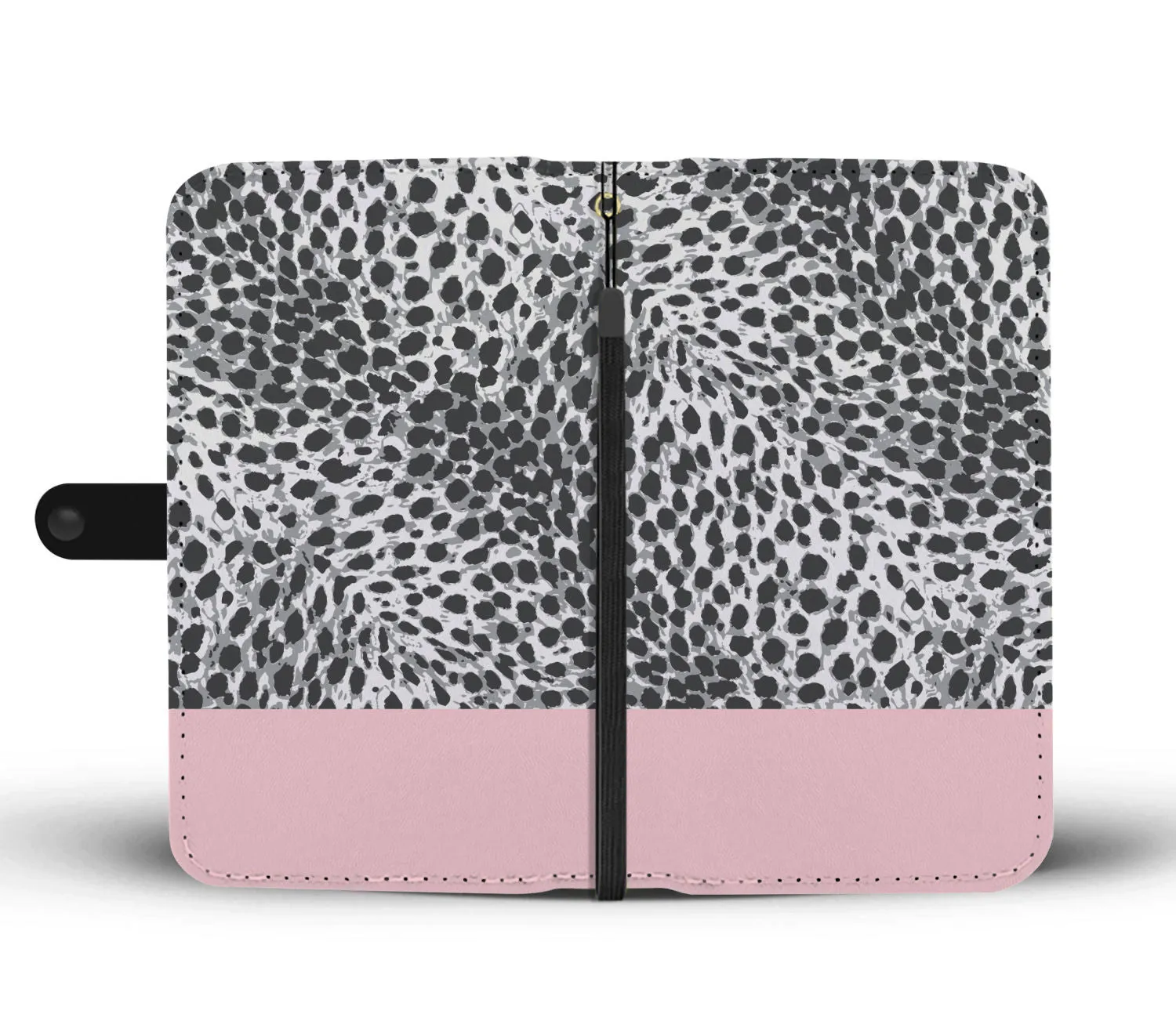 Personalized Blush Pink & Leopard Print Phone Wallet Case