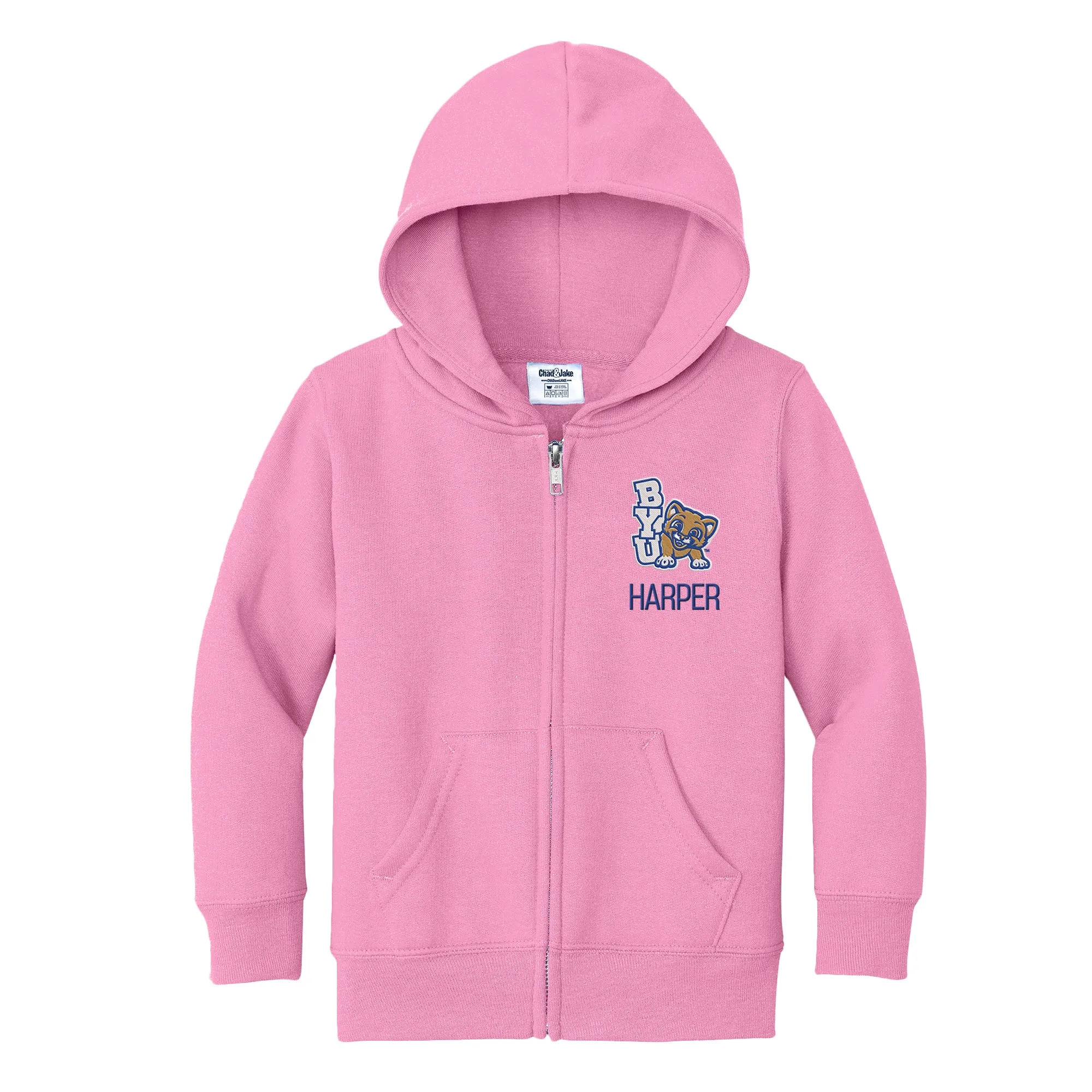 Personalized Brigham Young Cougars Youth Toddler Full-Zip Sweatshirt